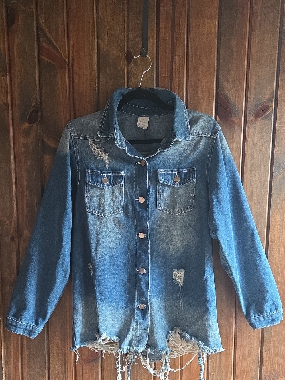 Denim Distressed Jacket